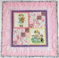 ☆パッチワークキルト タペストリー マーガレットソフィー お花 ピンク
