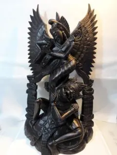 バリ島 木彫り ヴィシュヌ神 ガルーダ像 置物 彫刻 エスニック
