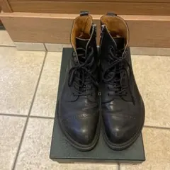 ミハラヤスヒロ　黒 レザー ジッパー付きブーツのサムネイル