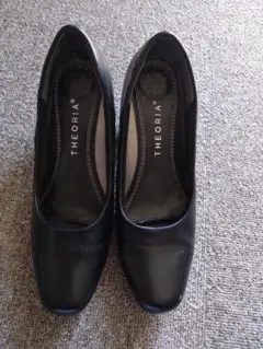 ✦就活用黒パンプス①✦使用感あり✦合皮✦