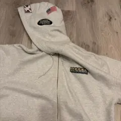 XLARGE フロントジップ スウェット L グレー
