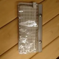 透明グリッドデザイン筆箱 メッシュ シャイニーベージュ