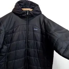 XL！09年 パタゴニア プリマロフト マイクロパフ フーデッドジャケット 黒