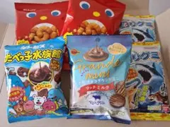 キャラメルコーン　たべっ子水族館　じゃがチョコグランデミニ　釣りグミのサムネイル