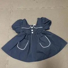 SHEIN シーイン　ネイビー 半袖　ワンピース3-6M(62〜68cm)のサムネイル