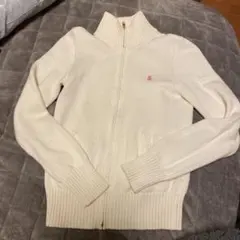 ラルフローレン　ニットジャケット　白　160
