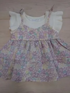 māmāraku 花柄レイヤードトップス 90