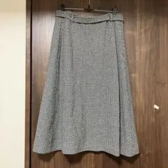 S MaxMara フレアスカート 白黒チェック ひざ丈のサムネイル