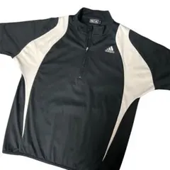 adidas アディダス10s 半袖ハーフジップ CLIMALITE Mサイズ