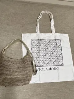 未使用近美品⭐︎ヴィオラドーロ レザーコンビかごバッグ 2way A4可 VIOLAd'OROのフリマアイテム一覧
