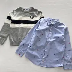 jacadi トップス　セーター シャツ　2点まとめ売り　128