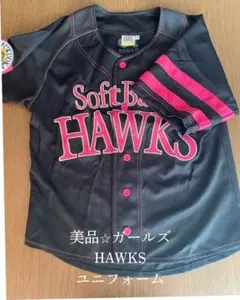 超美品 SoftBank Hawks ユニフォーム 黒/ピンク