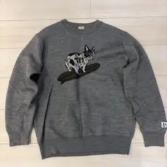 TES ニット セーター グレー フレンチブルドッグ　エンドレスサマー