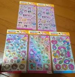 ハローキティ・マイメロディ ホログラムシールセット 5枚セット