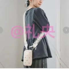 ♡新品♡ しまむら 辻希美 スマホショルダー フリル リボン アンジュシャルム