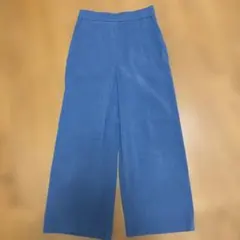 a.v.v 青 ワイドパンツ ゴムウエスト