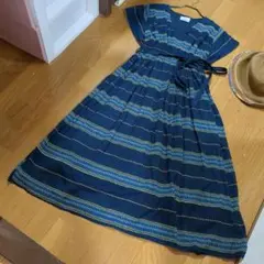 チチカカ　美品　h.b リボン付　ロングワンピ　リゾート　スカート　エスニック