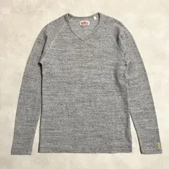 美品 ハリウッドランチマーケット ストレッチフライス 長袖Tシャツ グレー S