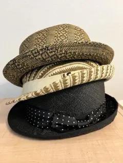 麦わら帽子 ハット 3点セット