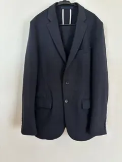 ダークネイビー チェック柄 ビジネススーツ 上下セット