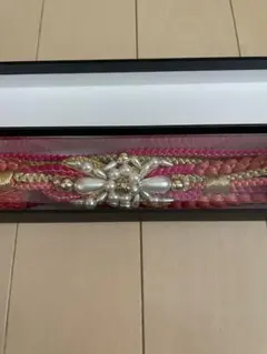【成人式】ピンクとゴールドの帯締め