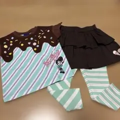 ディズニー シュガーラッシュ ヴァネロペ Tシャツ &スカートレギンス 90cm