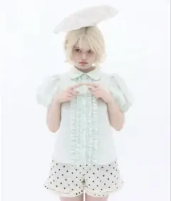 sovisoon dot frill satin short pants M - メルカリ