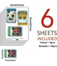 ハロウィン ウォールステッカー ヒキガエル 眼球 キャンディー シール 装飾