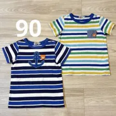 ミキハウス カットソー Tシャツ 2枚セット 90サイズ