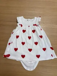 PETIT BATEAU プチバトー ハート柄 ワンピース ロンパース 67cm