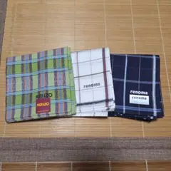 メンズハンカチ　３枚セット　KENZO renoma