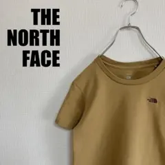 ノースフェイスショートスリーブスモールワンポイントロゴティーTシャツLキャメル