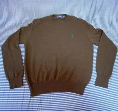 美品 Polo Ralph Lauren ブラウン クルーネックセーター M