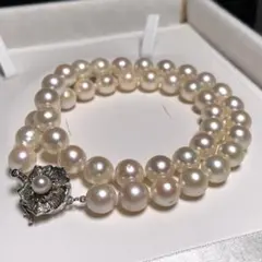 テリ強✨】本真珠 ネックレス パール 8.2-8.5mm あこや ラウンド 