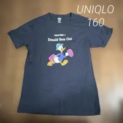 UNIQLO ドナルドダック ネイビー　Tシャツ 160