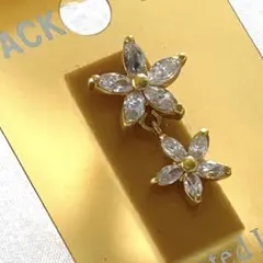 【broo017】フラワー ラインストーン タックピン ✨まとめ買いがお得✨