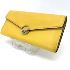 FENDI イエロー 長財布エフ イズ フェンディ コンチネンタルウォレット