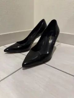 Gianvito Rossi 正規品黒ヒール 34 1/2美品 フォーマルにも◎