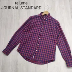 relume JOURNAL STANDARD チェックシャツ Sサイズ 赤紺