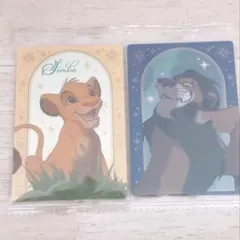 ディズニーキャラクターズ　カード　シンバ　スカー　ライオンキング