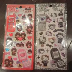 正規品✨平成ハッピーフォンハローキテ・モンチッチ 2シートセット
