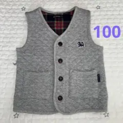 moujonjon　キルトベスト　グレー　100