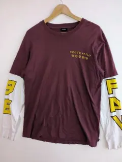 DIESEL レイヤード風　ロングTシャツ　M size　ボロ加工のサムネイル