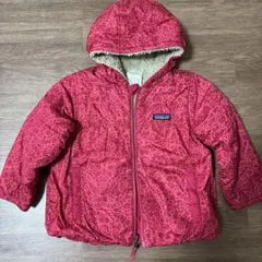 patagonia パタゴニア リバーシブル ジャケット 4T 赤 ボア キッズ