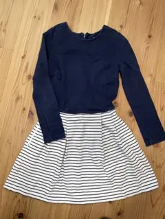 PETIT BATEAU スウェット地ワンピース