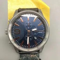 DIESEL　ディーゼル　腕時計　ブルー文字盤　ベルトなし　メンズ D