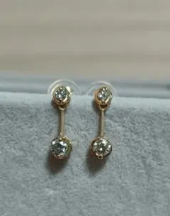 K18 天然ダイヤモンドピアス　 0.2カラット 楽天市場】ダイヤモンド ピアス フック 一粒 K18 0.2カラット 両
