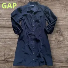 GAP コーデュロイ シャツワンピース ネイビー Sサイズ