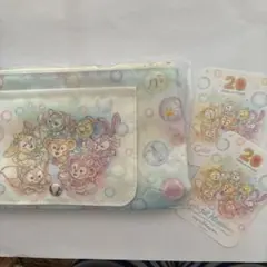 ディズニーシー　ダッフィー20周年　スーベニアおてふきキャリー　シール付き