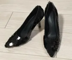 チャールズアンドキース　【新品】スパンコール　パンプス　ブラックのサムネイル